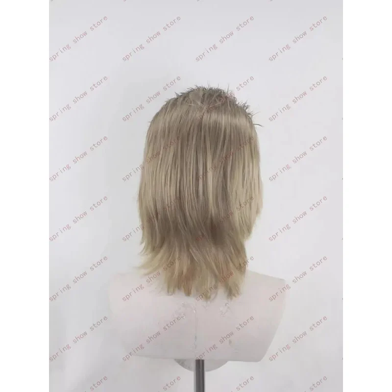 DY20MetalGear الصلبة السلام ووكر كازوهيرا ميلر تأثيري الشعر الاصطناعية قصيرة ضوء الذهب على غرار شعر مستعار كوميدي 25