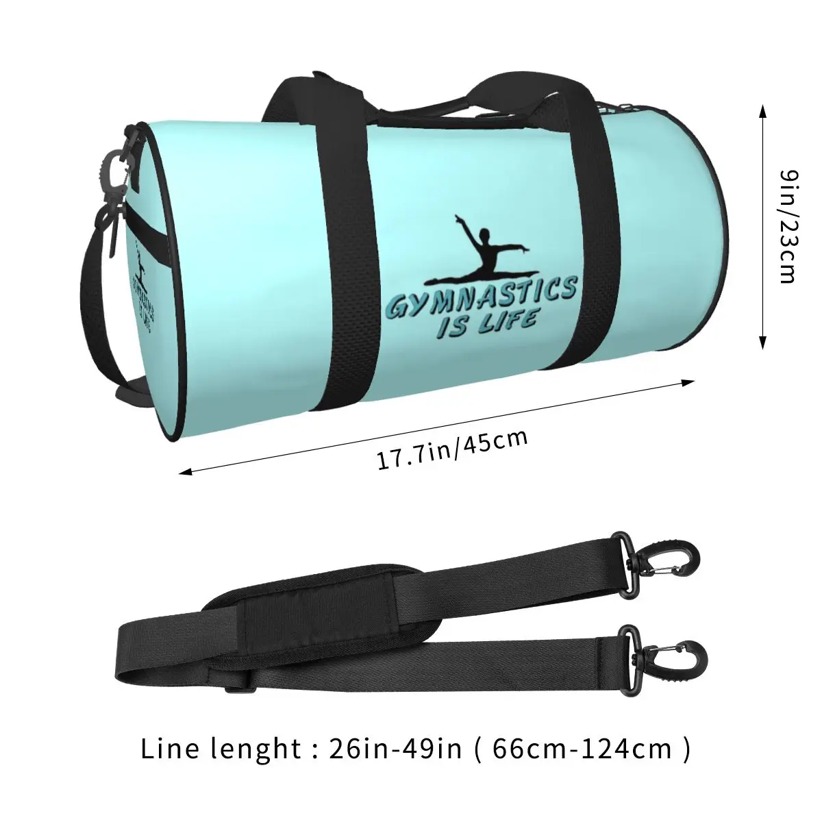 Gymnastics Is Life Sport Bags Girl Cool Sport Large Capacity Gym Bag Weekend Men Custom Handbag Training Graphic Fitness Bag