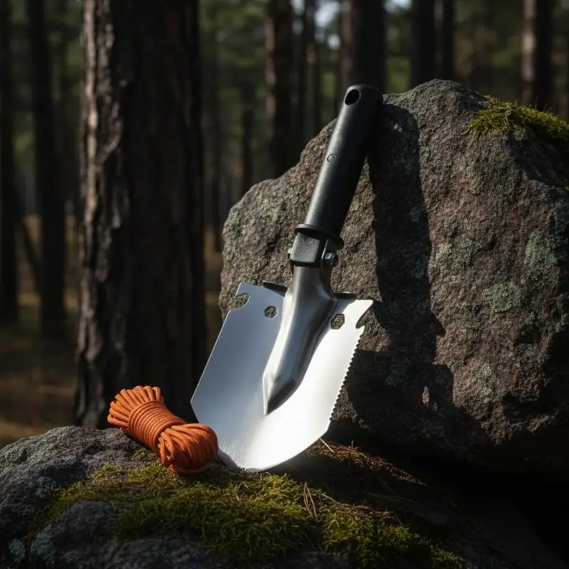 Outdoor Survival Multi-functional Military Shovel Portable Stainless Steel Digging Spade for Camping Hiking Gardening Work