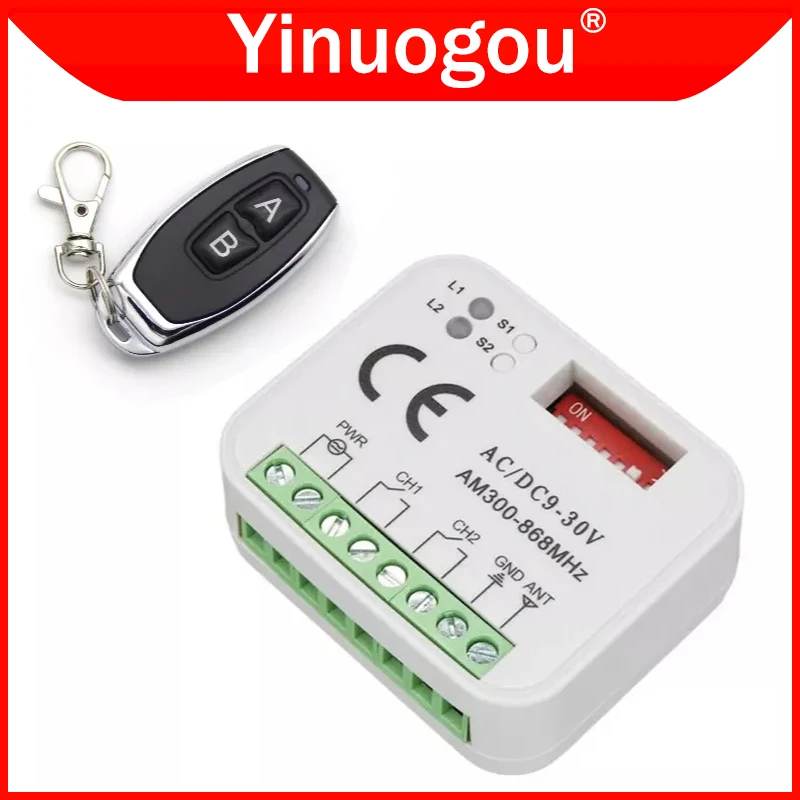 Universal RX-MULTI Frequency Garage Gate Receiver Command 300MHz-868MHz Remote Control Switch Relay Receiver Garage Door Opener