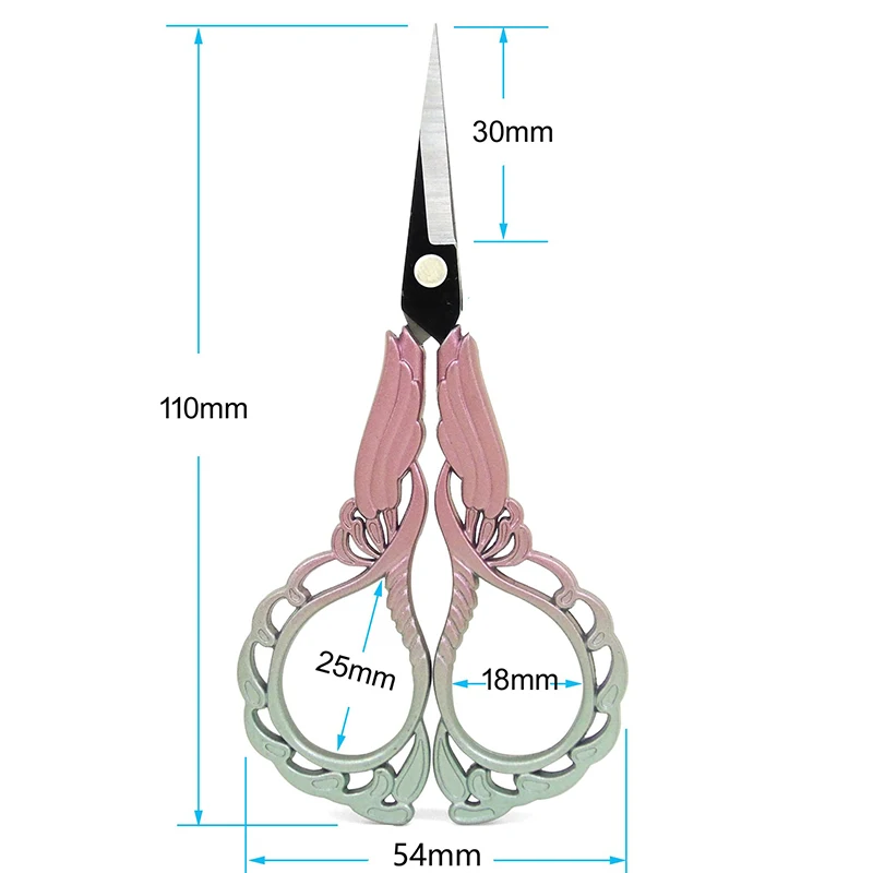 Flower Pattern Stainless Steel Vintage Scissors Sewing Fabric Cutter Embroidery Cute Scissors Tailor Scissor Thread Sewing Tools