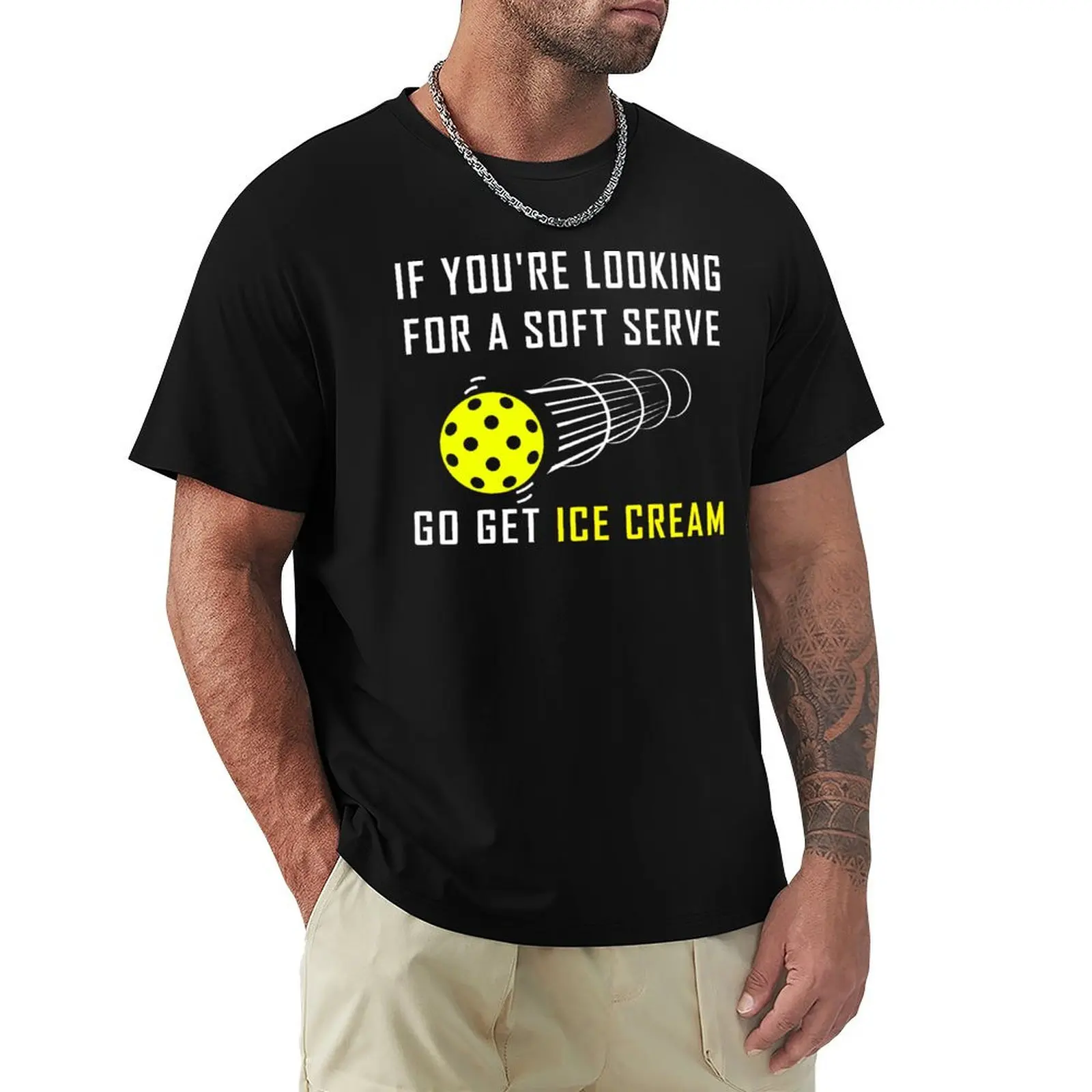 

If you're looking for soft serve, go get ice cream Pickleball T-Shirt Street Art Print Tee Shirt