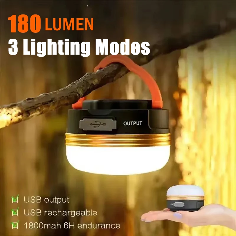 LED Lantern Portable Camping Light 3 Lighting Modes Camplights Hanging Rechargeable Outdoor Tent Home Emergency Lamp with Magnet