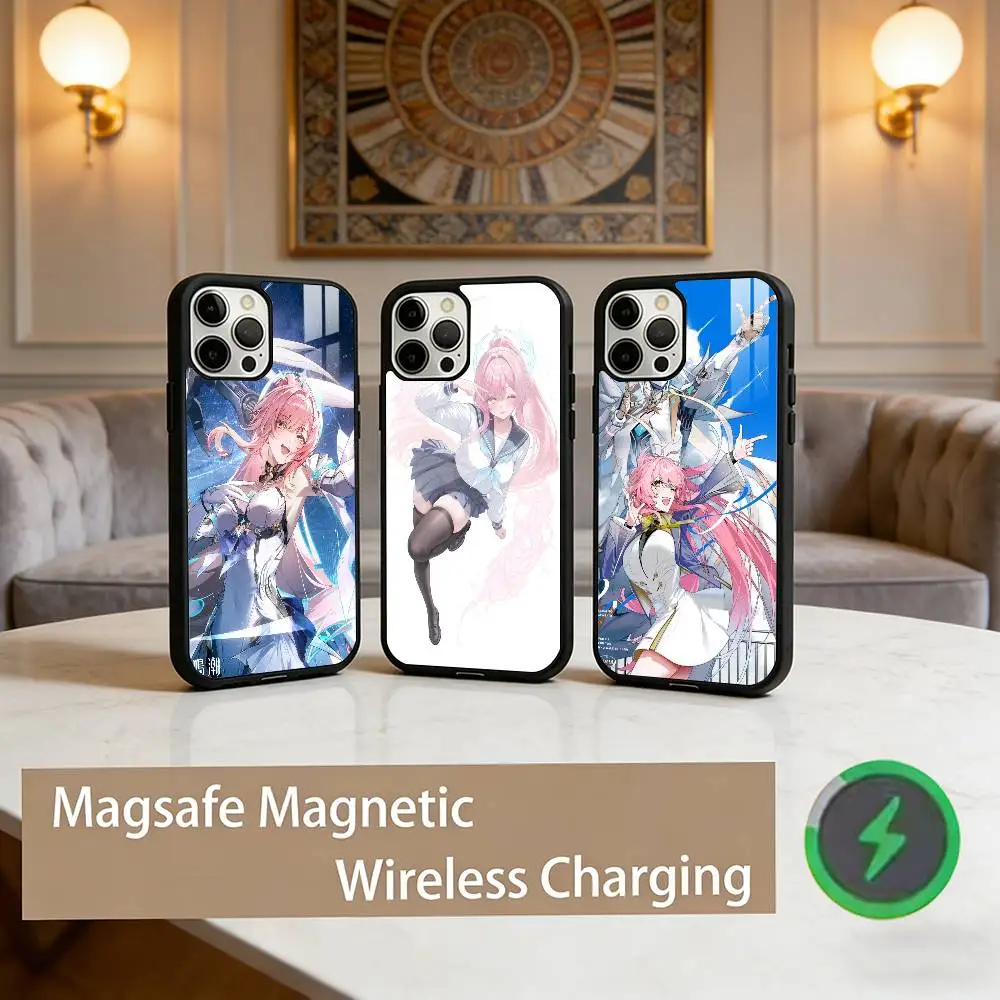 

A-Aemeath Wuthering Game Phone Case For iPhone17,16,15,14,13,12,11 Plus,Pro Max Magnetic For Magsafe Wireless Charging