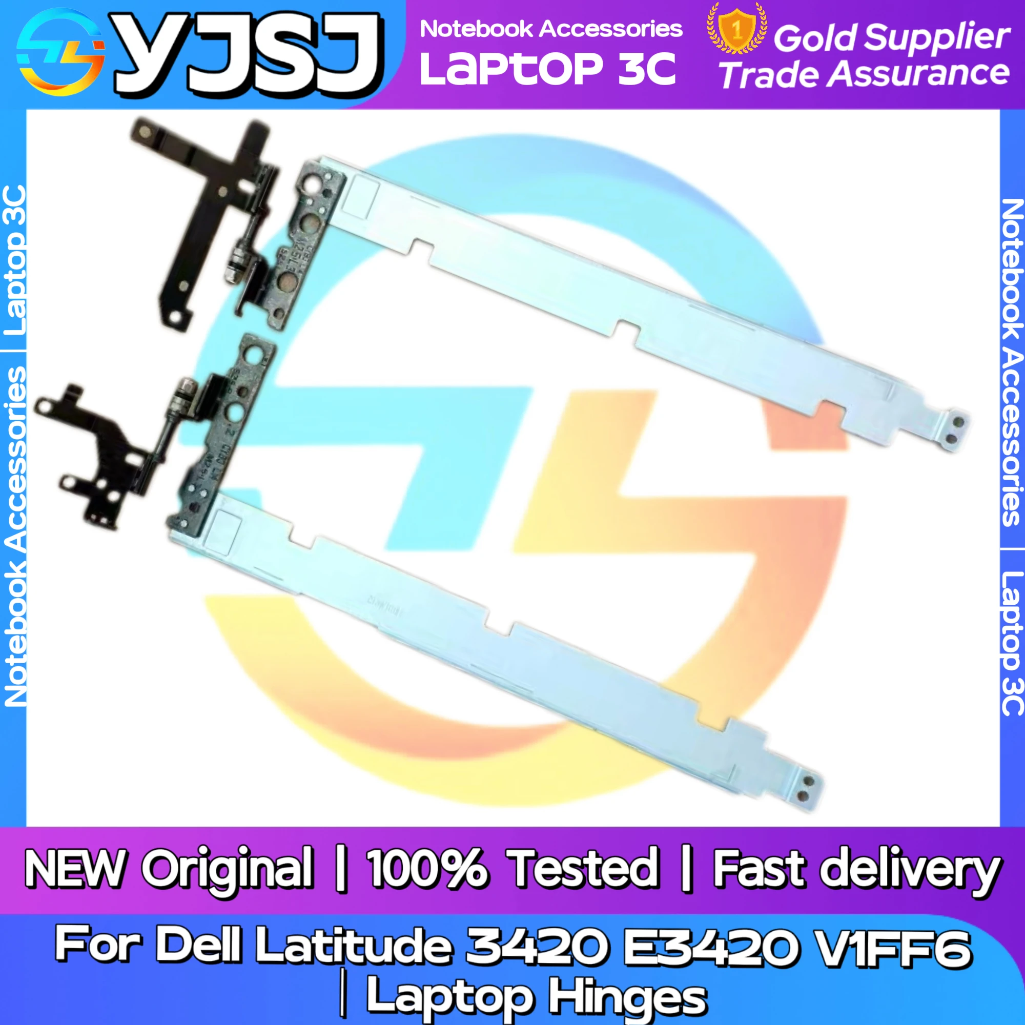 Nuevas bisagras originales para portátil Dell Latitude 3420 E3420 bisagras integradas izquierda y derecha CN-0V1FF6 bisagras de pantalla LCD