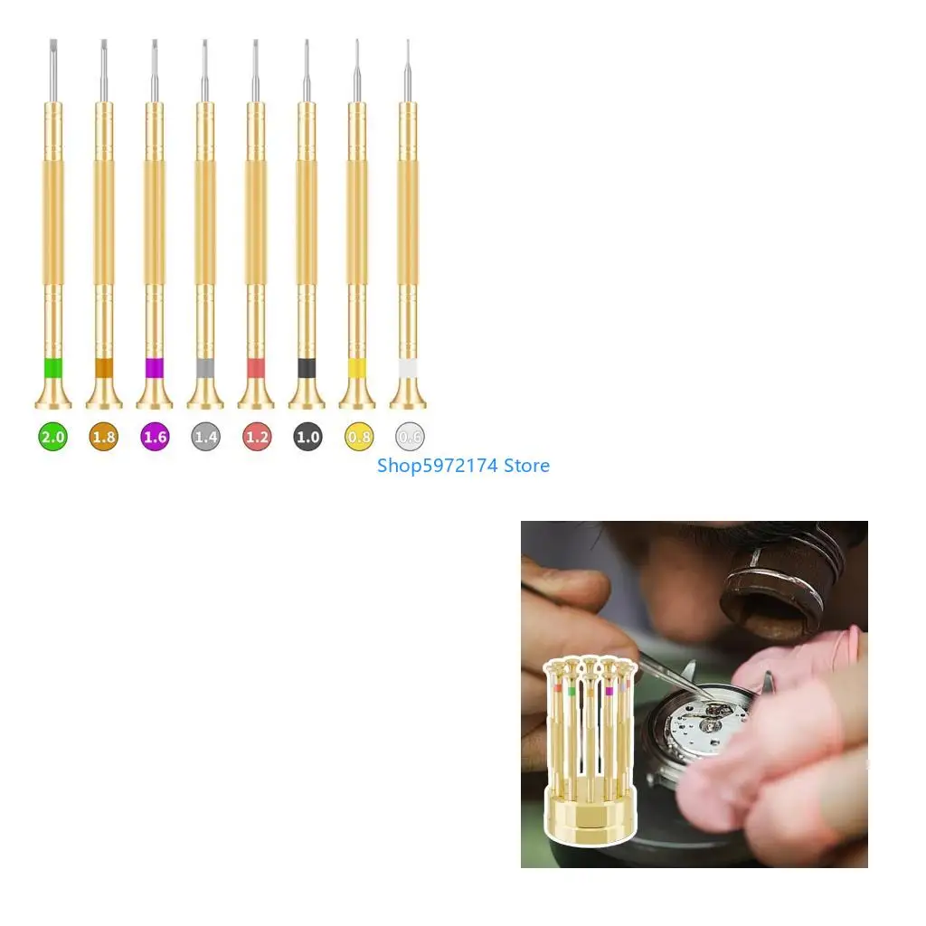 

Y3NB Antislip Copper Handle Precise Screwdriver 12 Interchangeable Bit For Computer Phone Watch Glasses Electronic Repair
