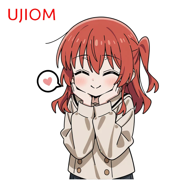 UJIOM Kawaii Kita Ikuyo Cartoon Girl Graphics Wall Sticker Interesting Practical Wardrobe Decal Customizable Anime Decoration