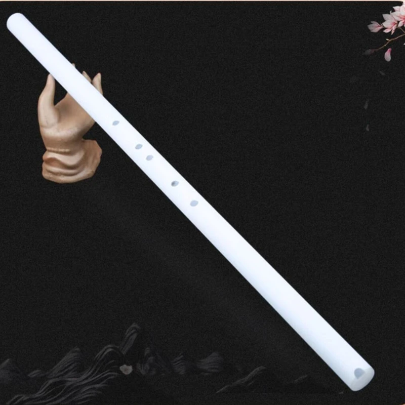 High Quality Xiao Flute ,Imitation of Jade Organic Resin Flute, MoDaozu White Xiao, Windwood musical instrument