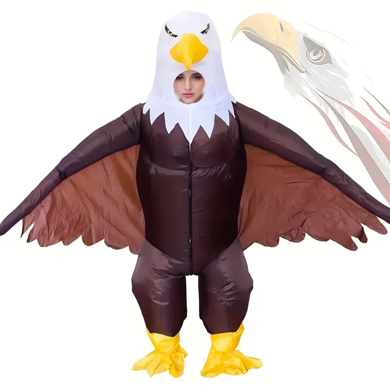 الكبار نفخ النسر زي تأثيري فستان هالوين عيد الميلاد كرنفال الشارع تأثيري حلي عطلة بدلة قابلة للنفخ #1