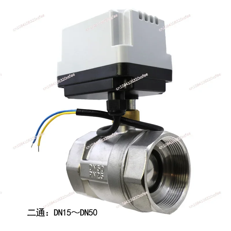 

Stainless Steel Motorized Ball Valve With manual Switch Normally Closed/Open Valves 2-Wire Control Normally Open