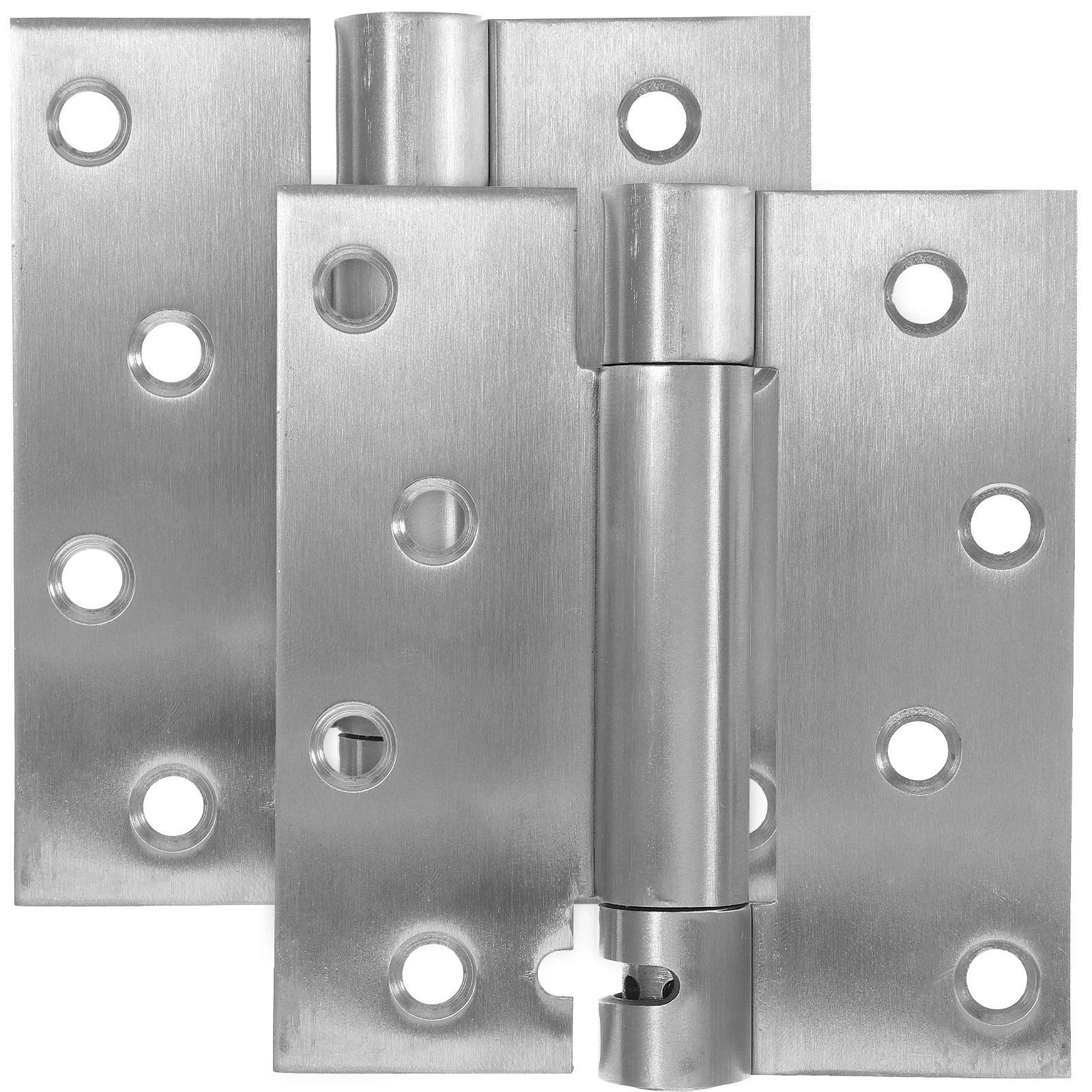 

2 Pcs Self Closing Door Hinges 201 Stainless Steel Spring Loaded Heavy Duty Auto Close Garage Hidden Adjustable