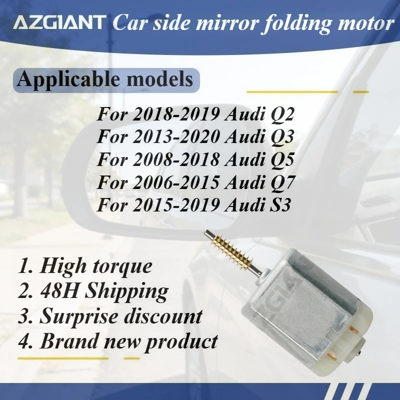

For Audi Q2 Q3 Q5 S3 2018 Q7 OEM Car Wing Mirror Folding Power Electric Motor 12V Replacement Core High Quality Repair Engine