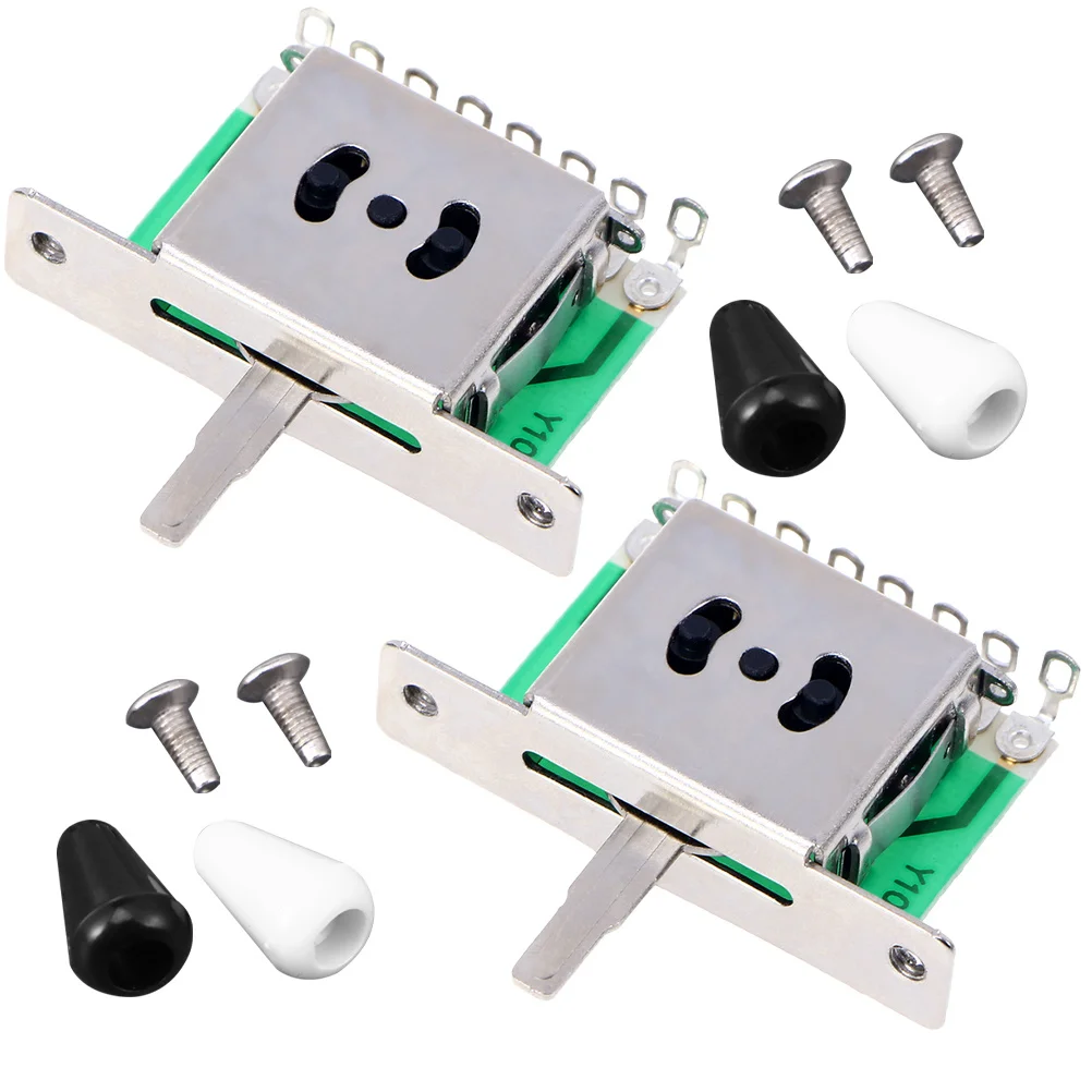 

2Sets Electric Guitar Gear 5-Way Pickup Selector Switch Easy Install Portable Size Smooth Click Guitar Accessory