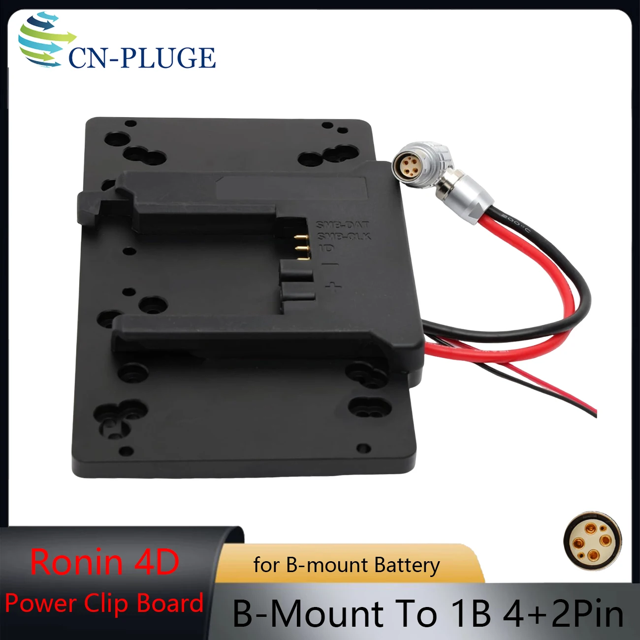 B-Mount Battery Plate Power for DJI Ronin 4D Camera,Bebob Fxlion SWIT IDX Core Blueshape,24V DC-in 6-pin Connector