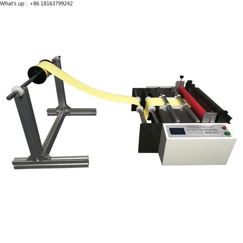 

New Adhesive Tape Roll Sticker Cutting Machine Paper Cutting Device Sheet Manufacturing Plant Industries Featuring PLC Motor
