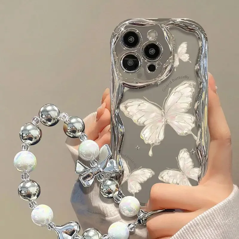 Ins butterfly Phone Case For Samsung Galaxy S24 S23 Ultra S20 FE S21 S24 Plus A05 J7 J2 Prime G530 Soft Silicone Cover