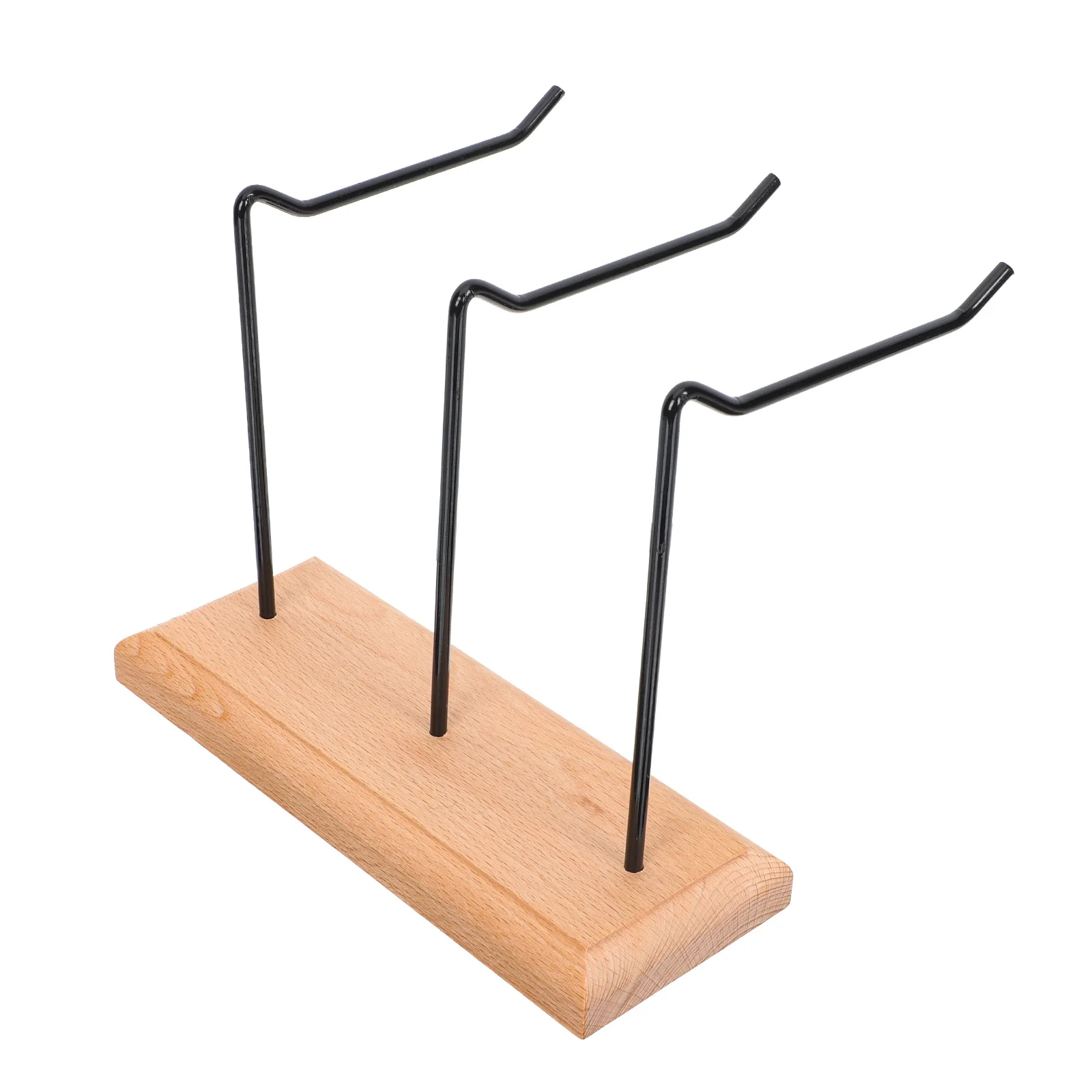 

Earphone Display Rack Wooden Base Iron Jewelry Rack Desktop Storage Stand for Jewelry Necklace Bracelet Home Organizer Holder