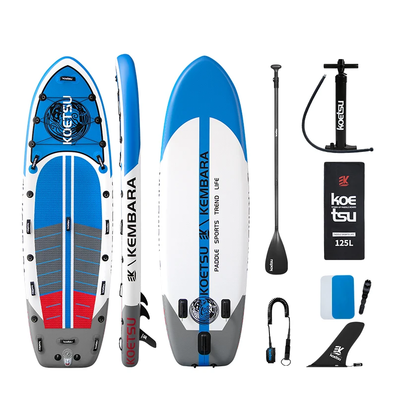 koetsu Wide Body Inflatable Stand Up Paddle Board SUP Board 3 to 5 people Padding Water Parents and Children PVC Wakeboard