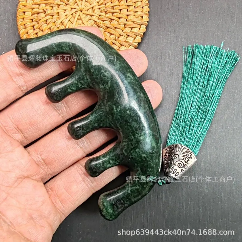 Tibetan medicine king stone meridian comb - portable massage & wellness tool, trendy five-tooth comb for health & wellness
