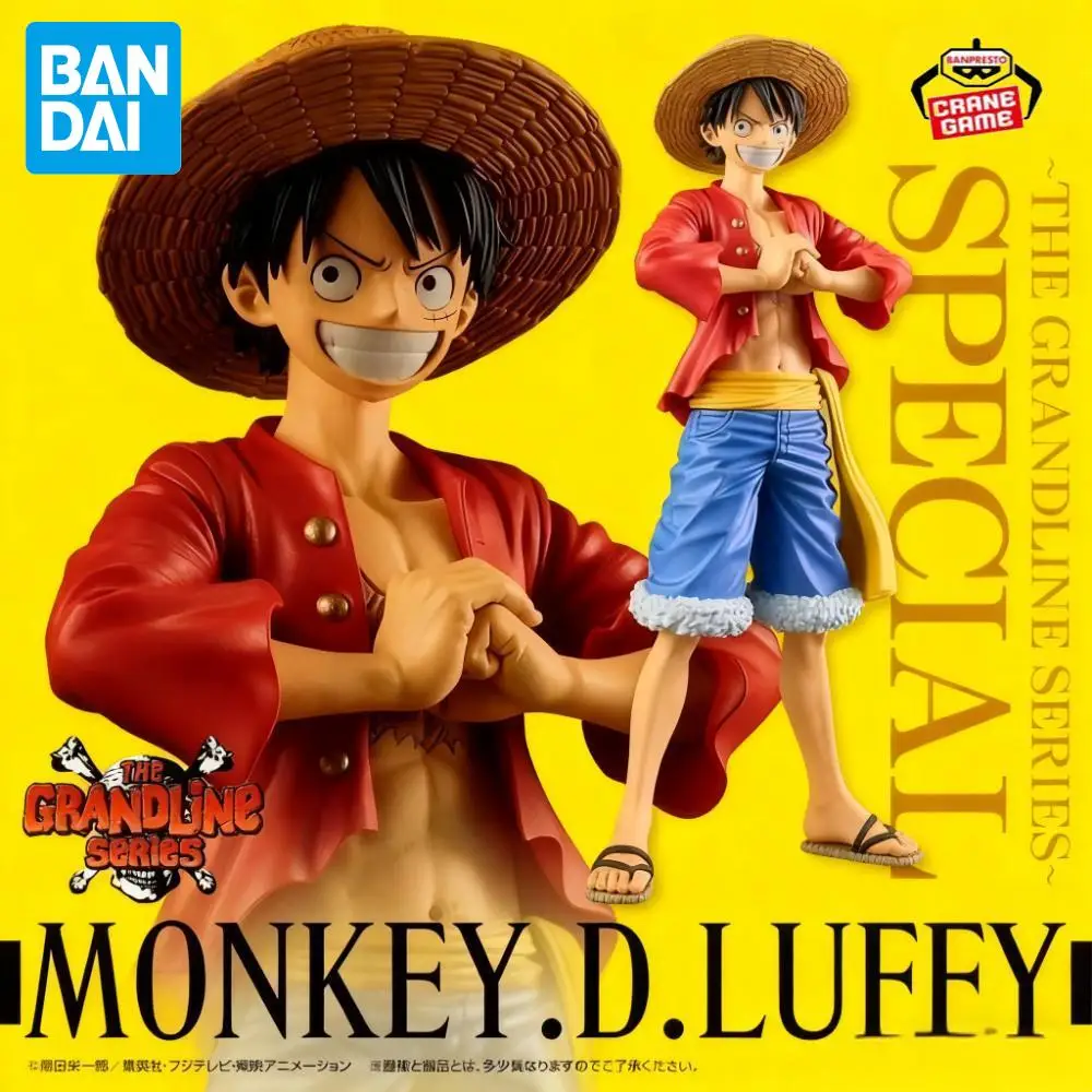 بانداي الأصلي بانبريستو قطعة واحدة لوفي عمل أرقام في المخزون أنيمي نموذج التماثيل البلاستيكية الكرتون دمى الاطفال اللعب هدايا المهرجان