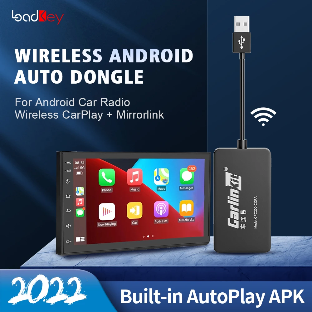 Carlinkit Wireless CarPlay Wireless Android Auto Adapter Dongle for Modify Android Radio Car Mirror Netflix Siri Waze Spotify