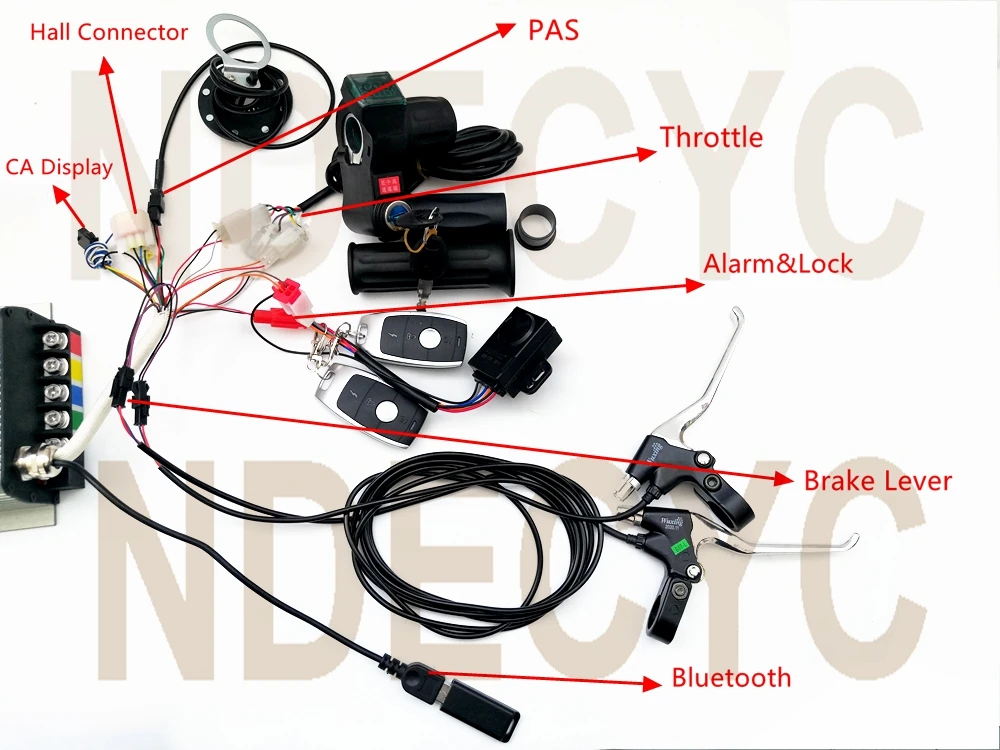 150mm Dropout  QS205 50H 48-72V 3000W Rear Motor Wheel Electric Bike Kit Motorcycle Conversion Kit with Sabvoton CA Controller