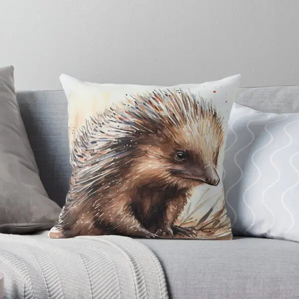 Australian Terrestrial Mammals Echidna  Printing Throw Pillow Cover Decorative Hotel Wedding Pillows not include One Side