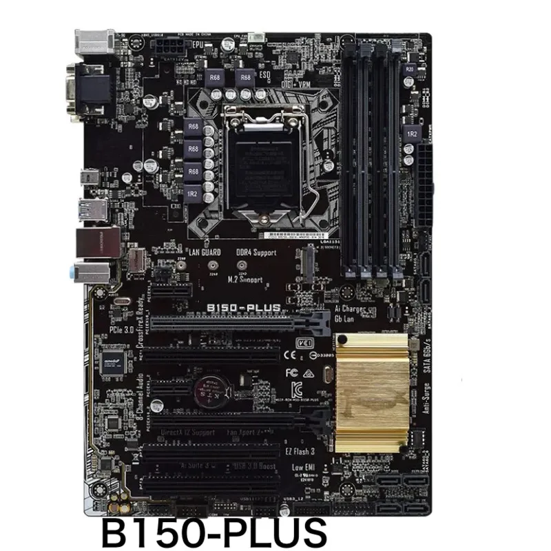 

For ASUS B150-PLUS Motherboard 64GB LGA 1151 DDR4 ATX B150 VGA+DVI Mainboard 100% Tested OK Fully Work Free Shipping