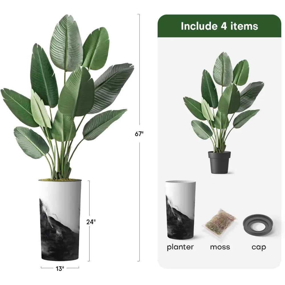 Искусственное райское дерево в помещении и на открытом воздухе - 67, высота, современный кашпо для украшения дома