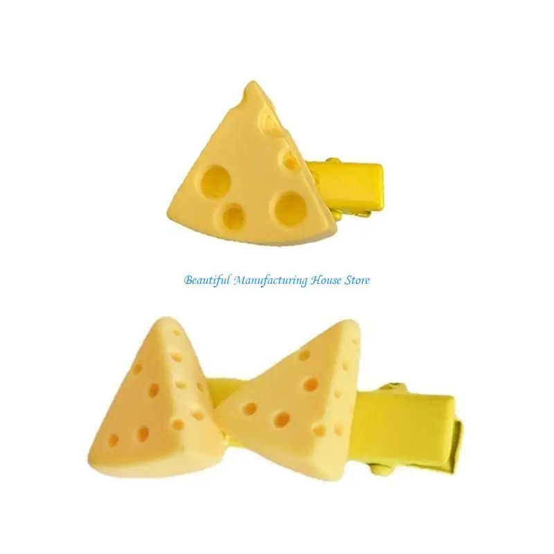 E56A 10 قطع من مشابك شعر الجبنة، مشابك شعر بأنماط حلوى ممتعة