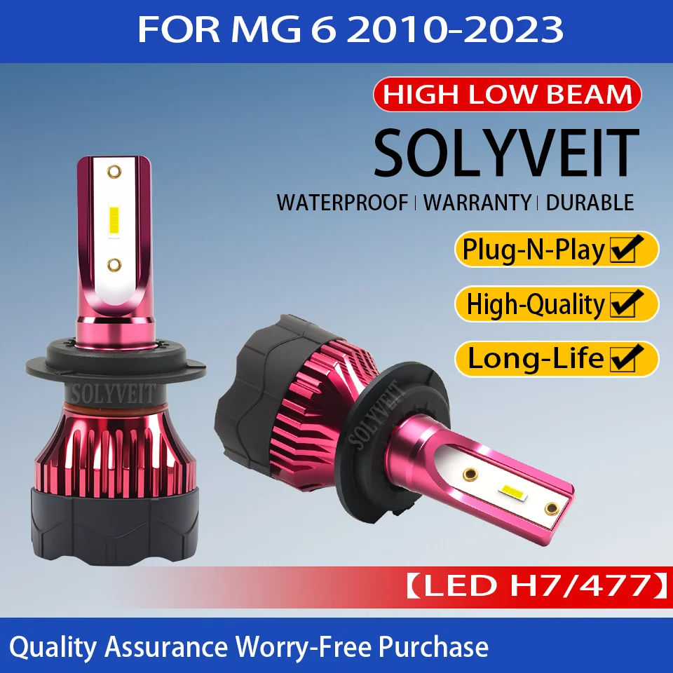 

Long Lifespan Simple Setup LED HIGH LOW Beam H7/477 HEADLIGHT FOR MG 6 2010 2011 2012 2013-2017 2018 2019 2020 2021 2022 2023
