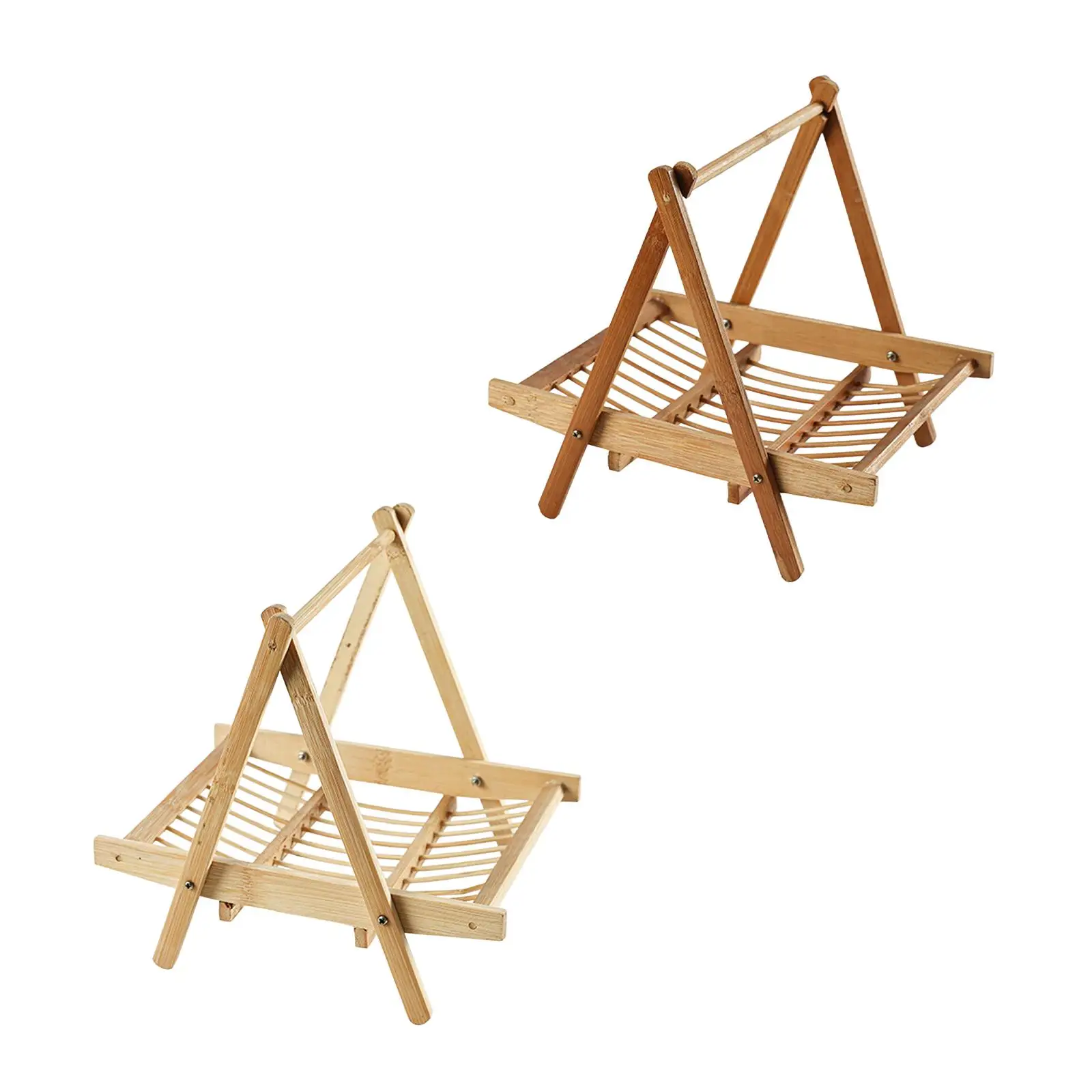 Bamboo Fruit Basket Multifunctional Snacks Rack for Kitchen Guest Room Sushi