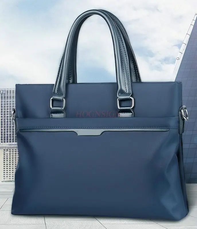 1pcs Men's handbag, Oxford cloth computer bag, office bag, single shoulder crossbody bag, business file bag, meeting bag