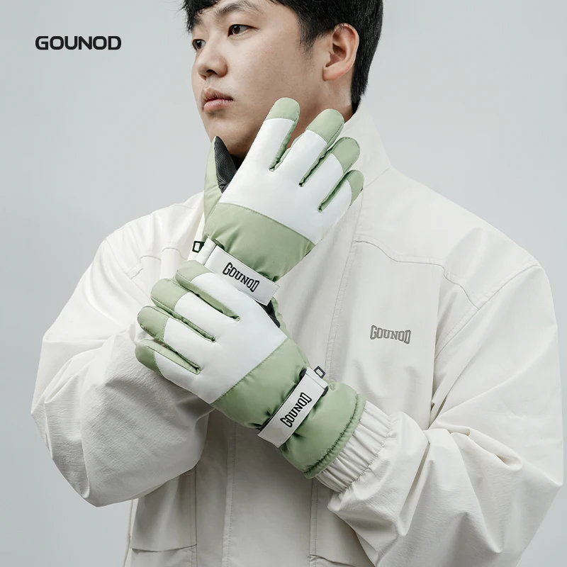 

Зимние перчатки мужские теплые ветрозащитные водонепроницаемые лыжные женские перчатки сенсорный экран термоподкладка противоскользящие рабочие велосипедные мотоциклетные перчатки