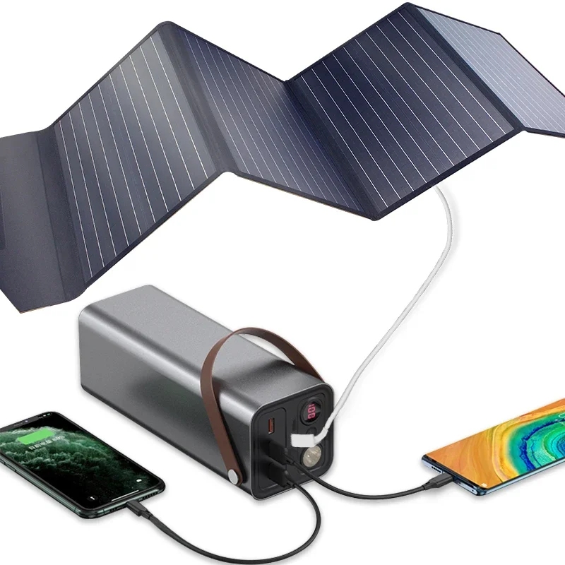 Reliable 240 Watt Folding Flexible Charging Package Solar Panels Outdoor Camping Monocrystalline Silicon Cells