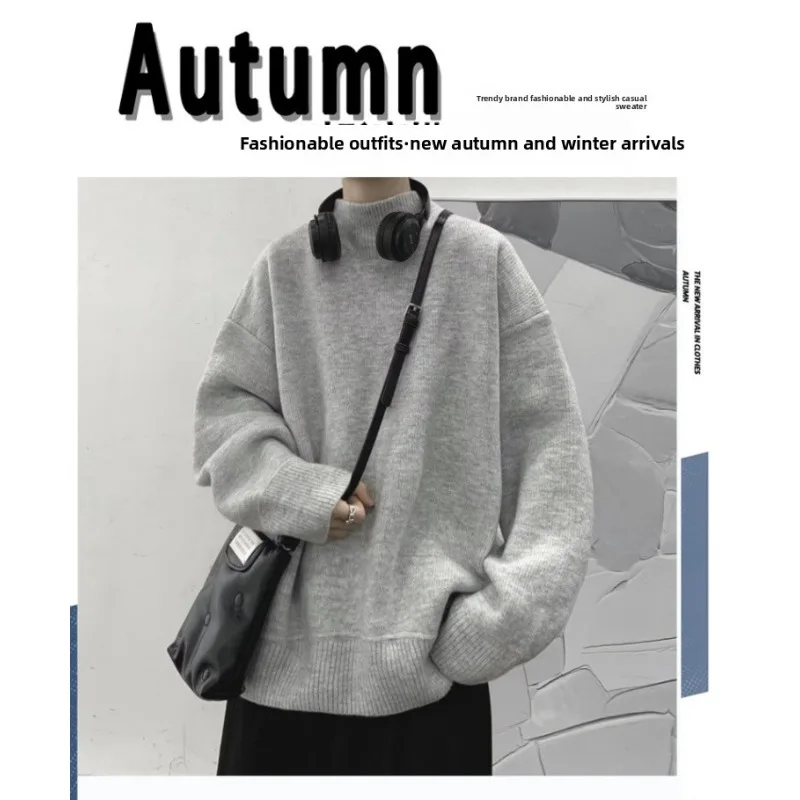 

Комплексная тренировочная толстовка для спорта и отдыха на открытом воздухе, мужской зимний утолщенный модный пуловер в корейском стиле с откидной спинкой, свитер