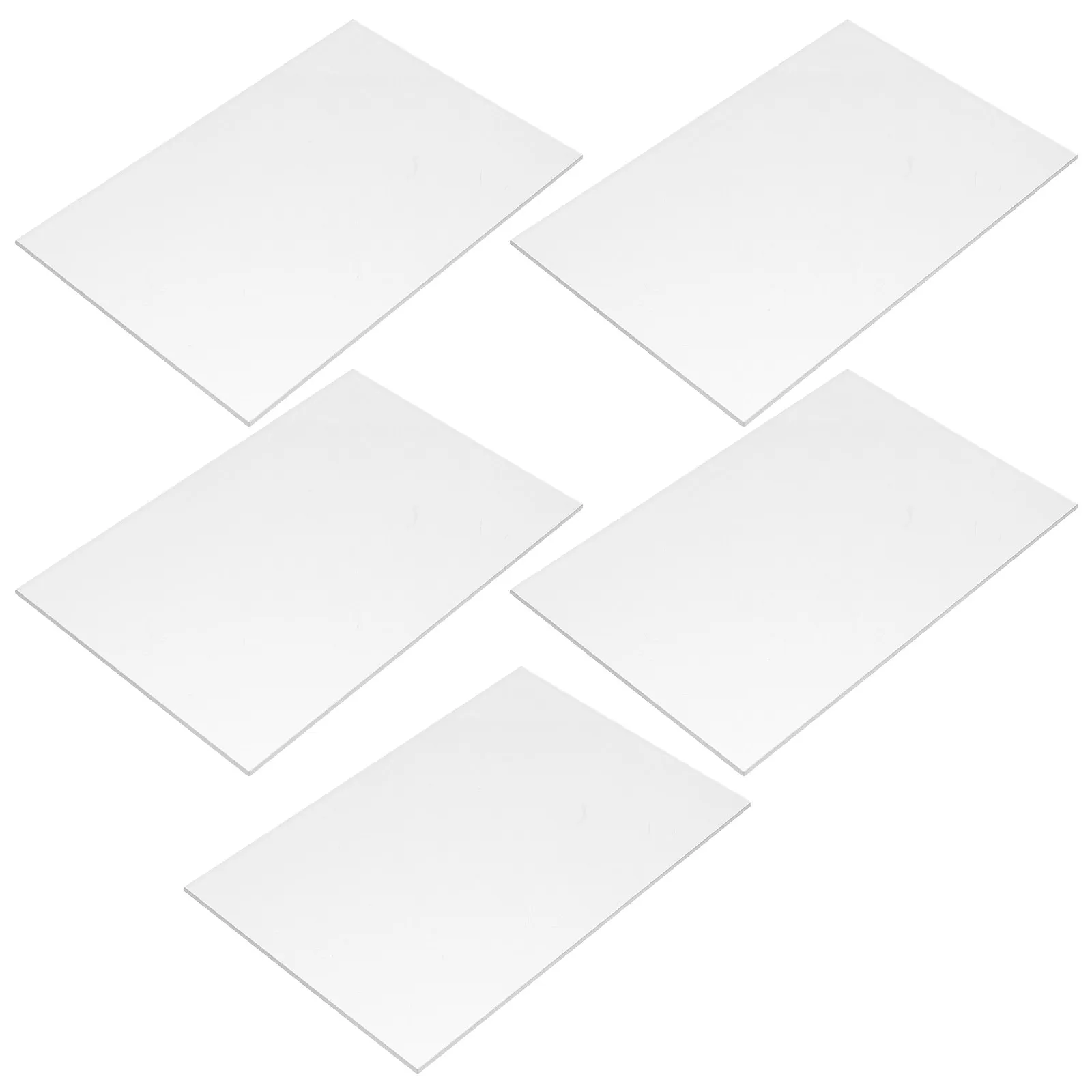

5Pcs Clear Acrylic Blank Sign Board Wedding Decoration DIY Painting Surface Color Mixing Plate Transparent Decorative Sign Board