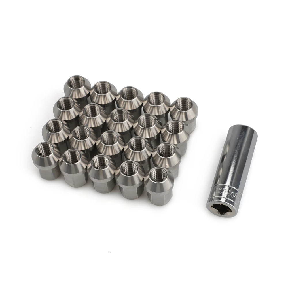 M14*1.5 M12*1.5 19HEX 35mm Retrofit Wheel Nuts Stainless Steel With Sleeve Tyre Screws Lug Nuts Exterior Parts