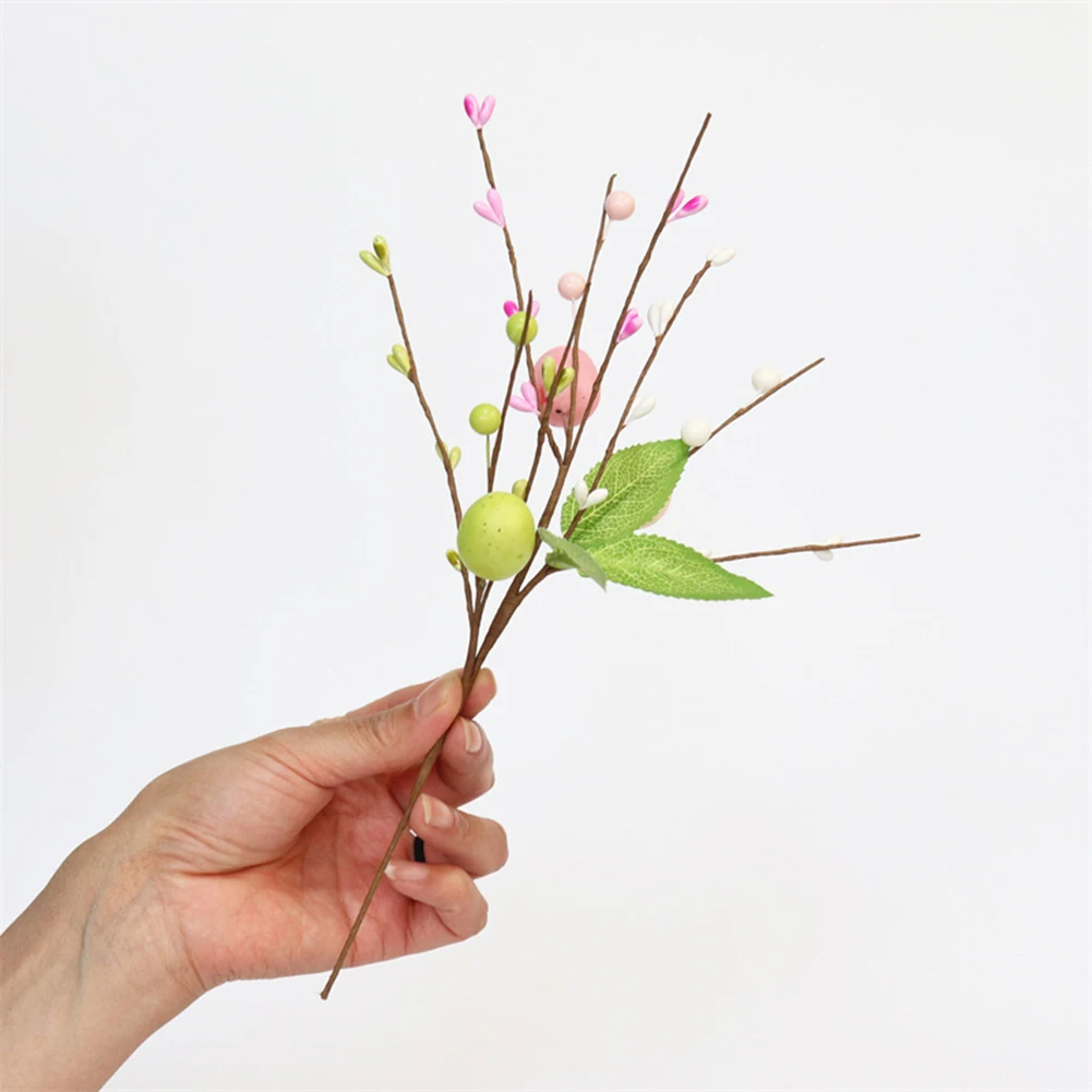 باقة بيض من الفوم الملون لتزيين عيد الفصح ، فرع شجرة ، لوحة ذاتية الصنع ، مستلزمات حفلات أرنب ، ديكور منزلي ، 1.