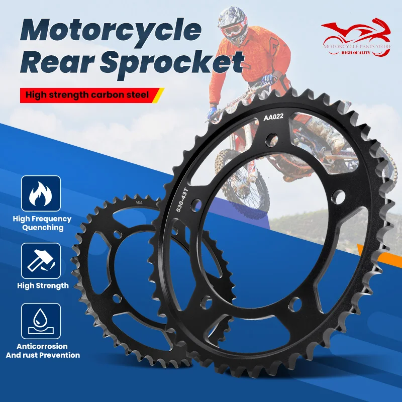 

530 43T Rear Sprocket Wheel For Suzuki GSX-R1000 GSF1250 07-16 GSX1250 10-16 GSX1300 08-11 GSX-R1300 GSXR1000 GSX 1300 GSXR 1000