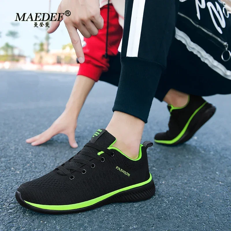 Zapatillas MAEDEF, zapatillas para correr para hombre, zapatillas deportivas ligeras, zapatos informales transpirables de malla clásica para mujer, zapatillas de deporte a la moda para parejas