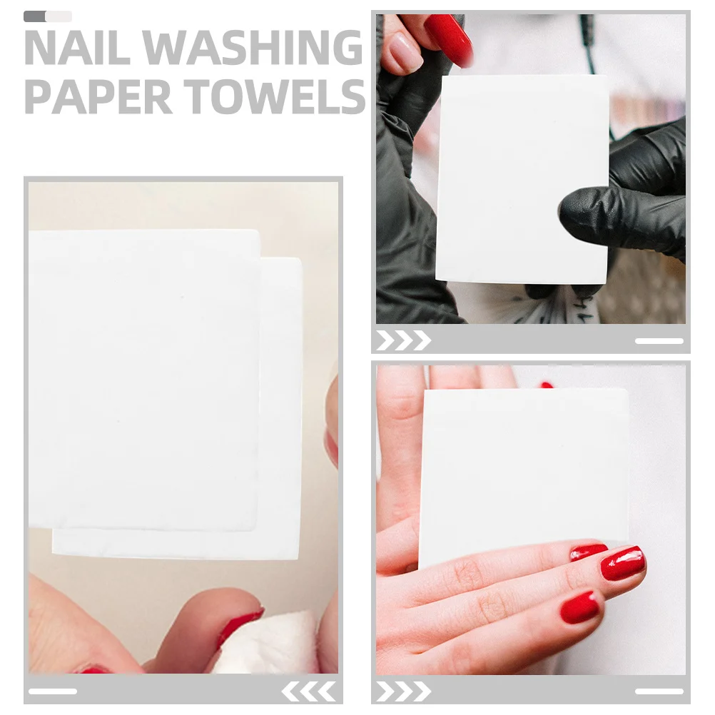 2 لفات من ورق غسيل الأظافر، مناشف تفريغ الأظافر الناعمة الماصة، وسادات مزيل المكياج المحمولة للاستخدام المنزلي أثناء السفر