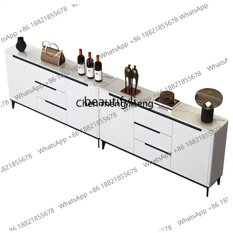 New arrive Modern simple and ultra-thin dining side cabinet against the wall, rock slab locker, entrance entrance, sofa back cab
