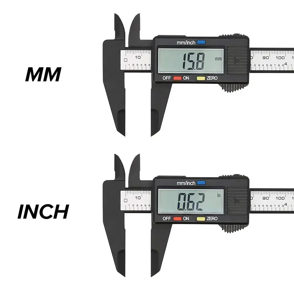 1/2pc Digital Vernier Caliper 150Mm Plastic Measuring Tools With Lcd Display For Students Engineers Mini Precision Digital Ruler