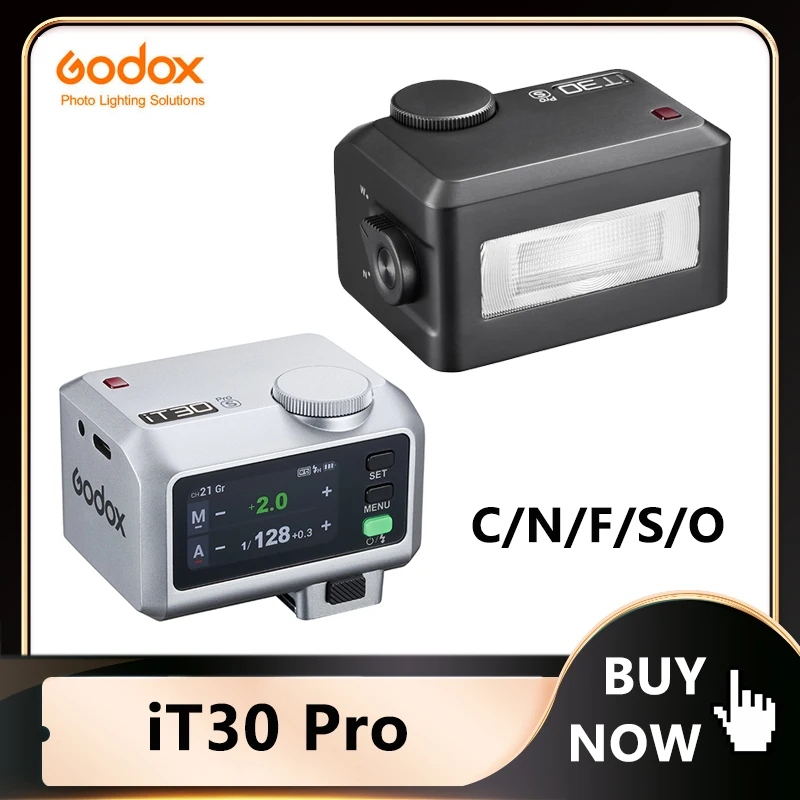 

Godox iT30 Pro C/N/S/F/O Pocket Flash 2.4G Wireless TTL Flash Touchscreen For Canon Nikon Sony Fujifilm Olympus Panasonic Camera