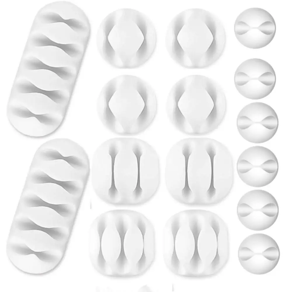 5 Holes/1 Hole/3 Holes Cable Organizer Multifunctional Self Adhesive Cable Holder Silicone TPR Cord Clips Mouse Wire
