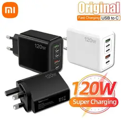 Xiaomi 120W GaN USB Charger Quick Charge 3.0 for Phone Adapter Fast Charging Wall Charger for iPhone xioami Samsung 6A USB Cable