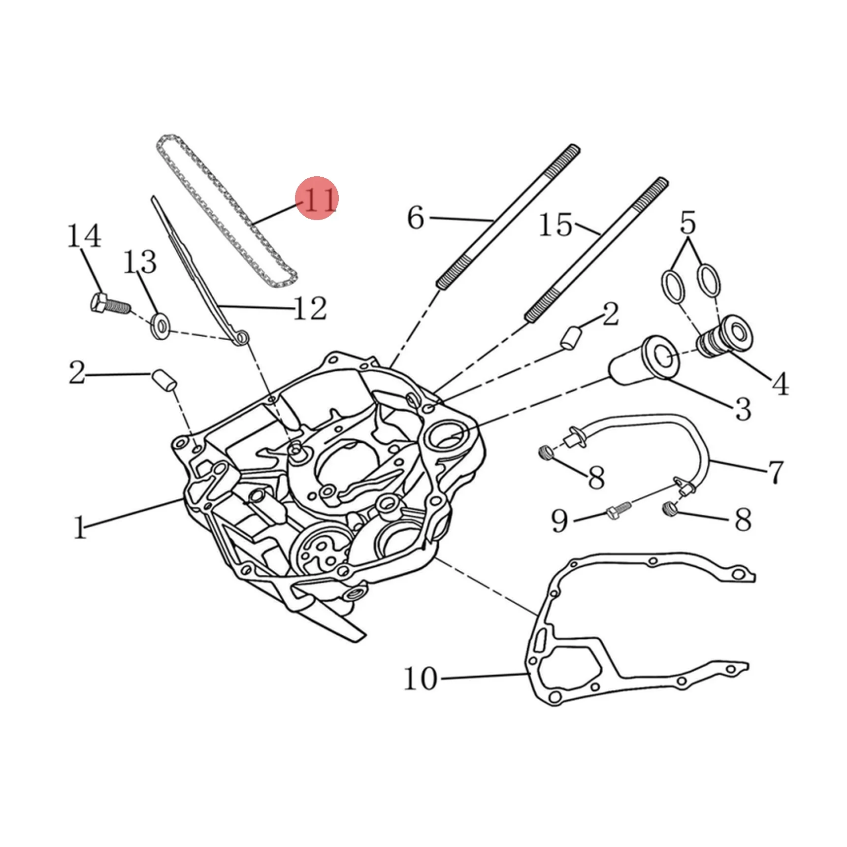 For CF250 Timing Chain 49 Links 25 Inch Cam Chain 172MM-022200 250cc 172mm Engine Water Cooled