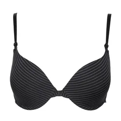 Women Seamless Sexy Front Closure Bra Girls Push Up Striped Underwear Adjustable Buckle with Padded Underwire Bras Brassiere