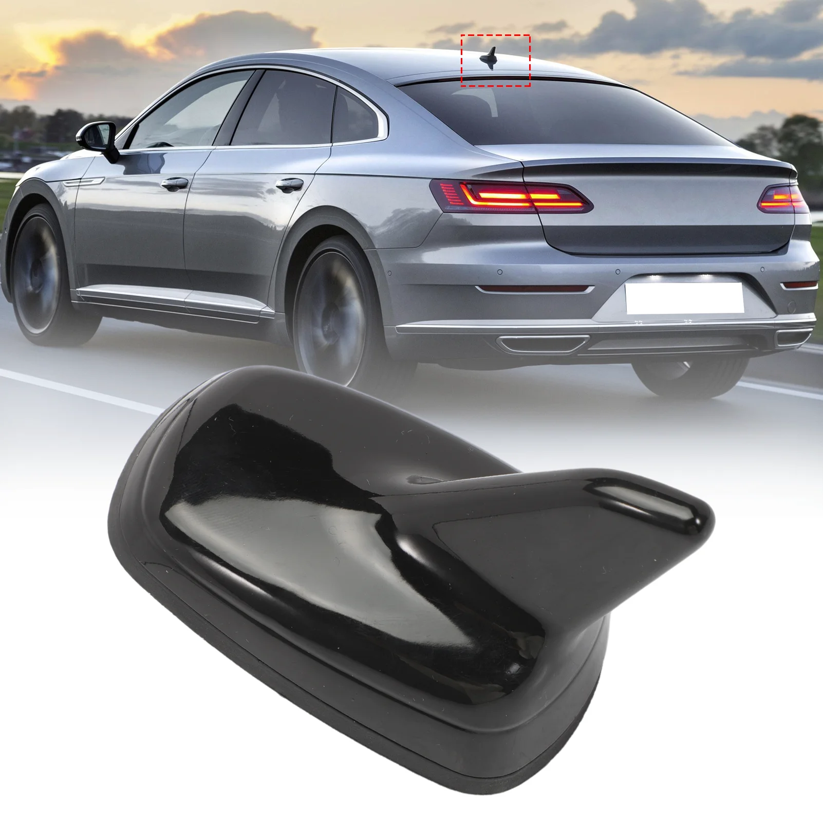 Car Roof Antenna Shark Fin Antenna 5Q0035507Q5FQ for Golf Passat Tiguan II Touran 2 Arteon Seat Karoq Kodiaq, Navigation Antenna